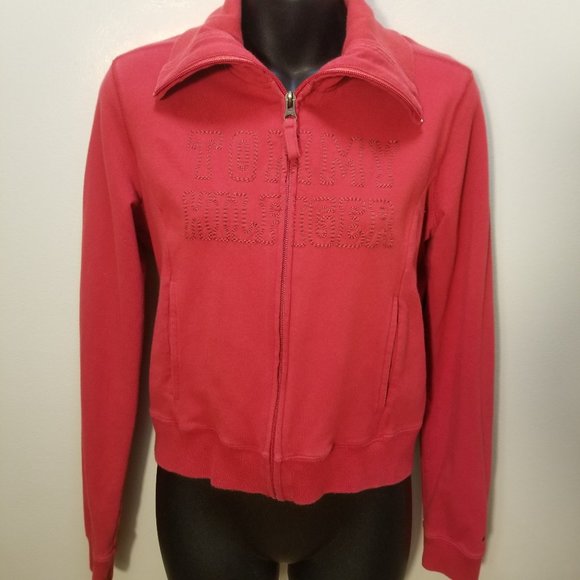 TOMMY HILFIGER Size Small Embroidered Retro Zip - Picture 1 of 9